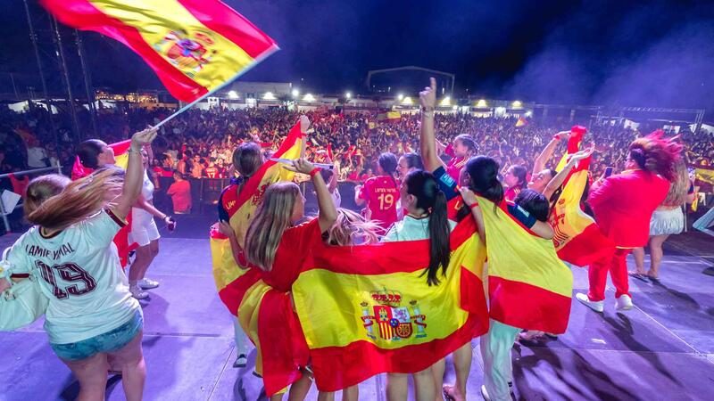 Benidorm celebrated the World Cup final on giant screens