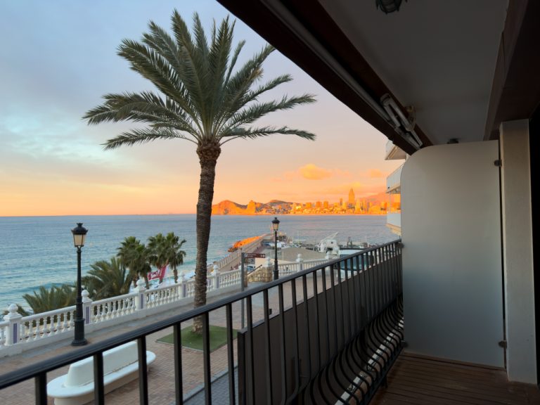 La terraza al atardecer
